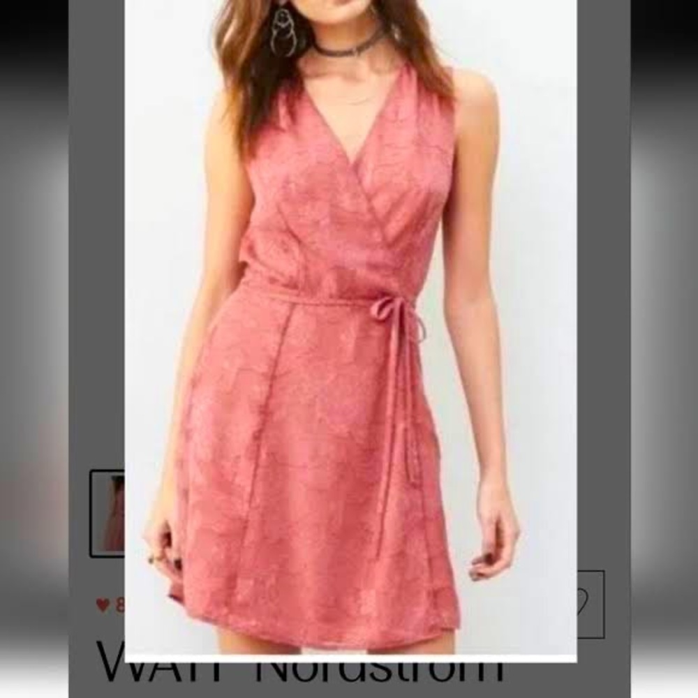 WAYF Floral Patterned Wrap Dress XS